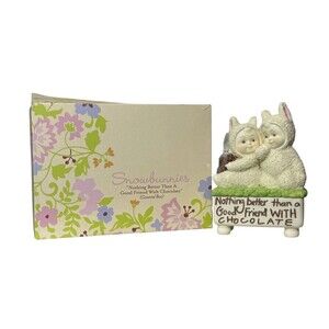 Dept.56 Snowbunnies Trinket Box Nothing Better than a Friend with Chocolate 2008